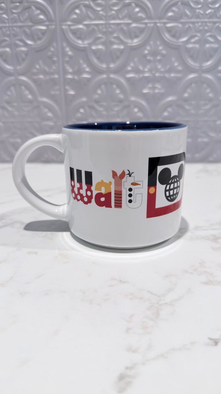 Walt Disney World Character Logo Stackable Mug Ceramic 14oz New